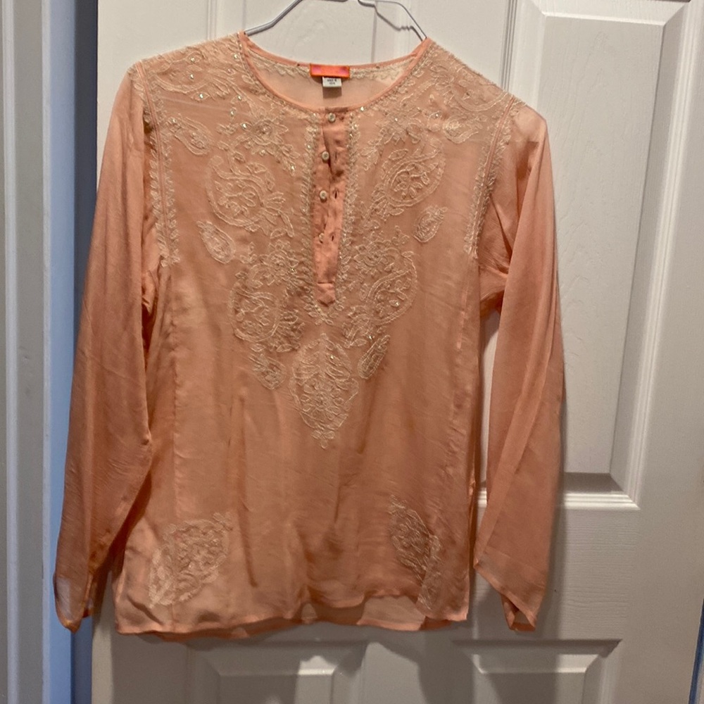 100% Silk flowy blouse